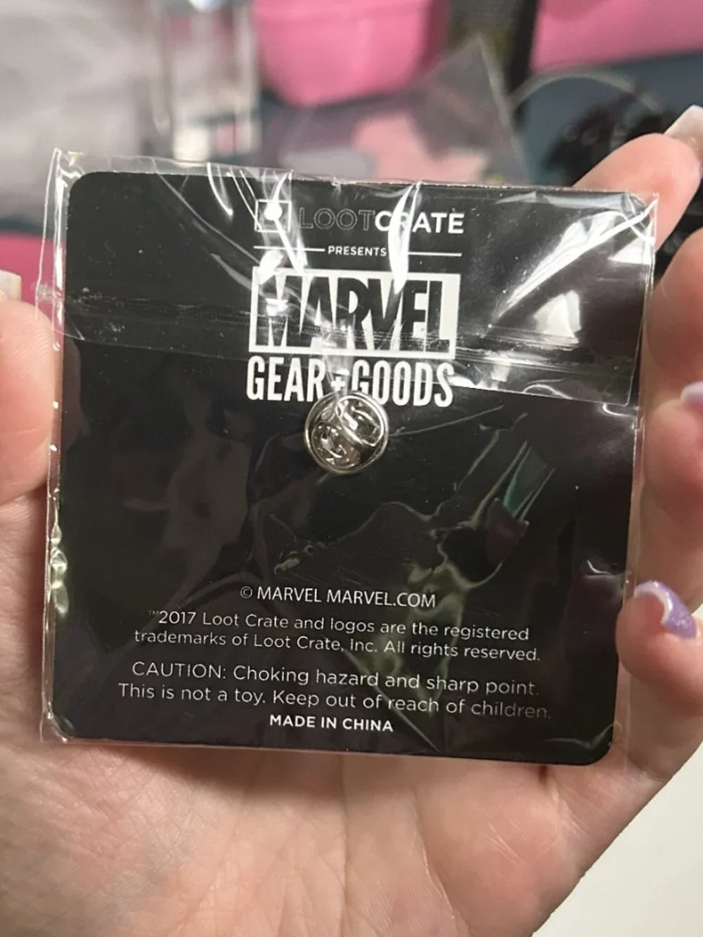 Marvel Loot Crate Thanos Head Enamel Lapel Pin NIP 2017